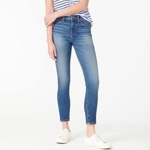 J Crew high rise cropped jeans medium wash 28